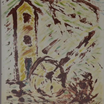 Painting titled "le-moulin" by Mic, Original Artwork, Acrylic