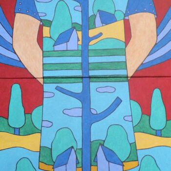 Pintura titulada "NATURE   1" por Michel Marant, Obra de arte original, Acrílico Montado en Bastidor de camilla de madera