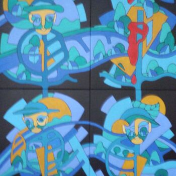 "Réflexion" başlıklı Tablo Michel Marant tarafından, Orijinal sanat, Akrilik Ahşap Sedye çerçevesi üzerine monte edilmiş