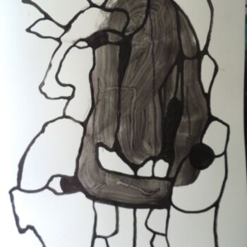 Pintura titulada "Les visages" por Michel Marant, Obra de arte original, Acrílico