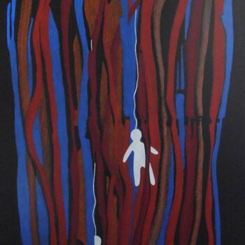 Malerei mit dem Titel "Les Fantoches" von Michel Marant, Original-Kunstwerk, Acryl Auf Keilrahmen aus Holz montiert