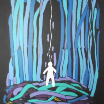 Peinture intitulée "Fantoche et la déco…" par Michel Marant, Œuvre d'art originale, Acrylique Monté sur Châssis en bois