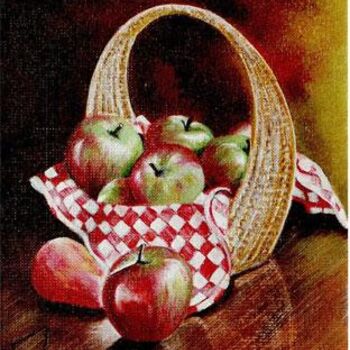 Peinture intitulée "Poire pommes" par Michel Maszczyk, Œuvre d'art originale