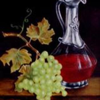 Peinture intitulée "fruits de la vigne" par Michel Maszczyk, Œuvre d'art originale, Huile