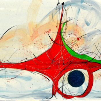 Peinture intitulée "abstraction-55-40-x…" par Michel Michaux, Œuvre d'art originale, Huile