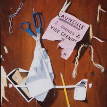 Peinture intitulée "Bric à brac" par Michel Millet, Œuvre d'art originale, Huile Monté sur Châssis en bois