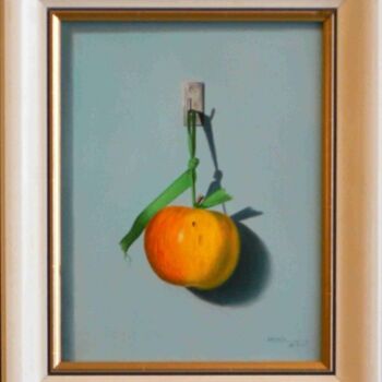 Painting titled "Tentation" by Michel Millet, Original Artwork, Oil Mounted on Wood Stretcher frame