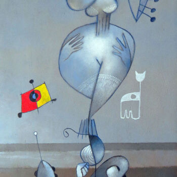 Картина под названием "alguerine-bleue-2.j…" - Michel Moreau (MORO), Подлинное произведение искусства, Акрил