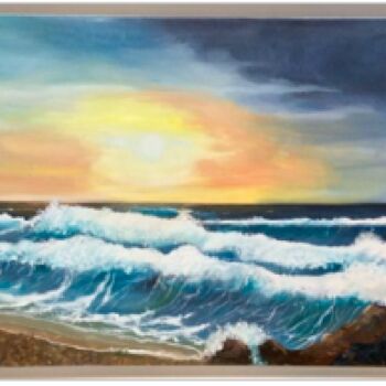 Peinture intitulée "La mer dans tous se…" par Michel Moutte, Œuvre d'art originale, Huile