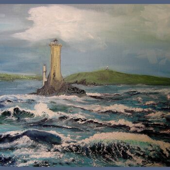 Pintura titulada "PHARE DE LA VIEILLE" por Michel Moutte, Obra de arte original, Acrílico