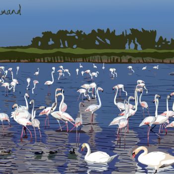 Digital Arts titled "2019-07-11-camargue…" by Michel Normand, Original Artwork, Digital Painting