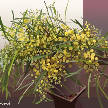 Arte digital titulada "2019-08-25 mimosa 4…" por Michel Normand, Obra de arte original, Pintura Digital