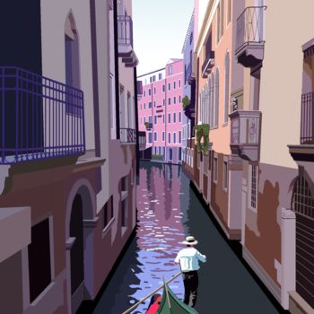 Digital Arts titled "2020-05-17 Venise" by Michel Normand, Original Artwork, Digital Painting