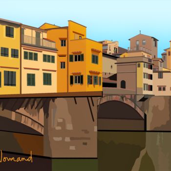 Digital Arts titled "2020-07-27 Ponte Ve…" by Michel Normand, Original Artwork, Digital Painting