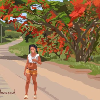 Digitale Kunst mit dem Titel "2020-08-10  Cuba-pi…" von Michel Normand, Original-Kunstwerk, Digitale Malerei