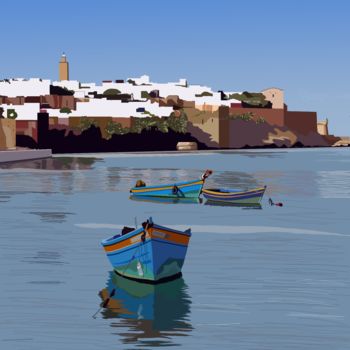 Arte digital titulada "2020-09-27 Kasbah d…" por Michel Normand, Obra de arte original, Pintura Digital