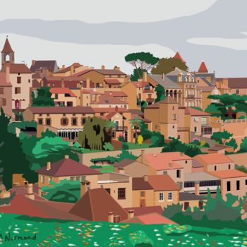 Arts numériques intitulée "2015-10-20 Belvès e…" par Michel Normand, Œuvre d'art originale, Peinture numérique