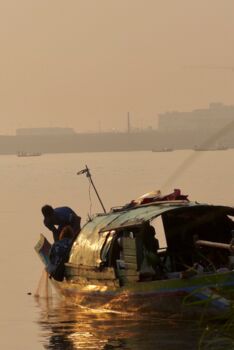 Fotografia intitulada "Mekong" por Michel Paulin, Obras de arte originais, Fotografia digital