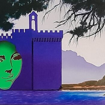 Peinture intitulée "Saint Honorat Iles…" par Michel Pezeril, Œuvre d'art originale, Huile Monté sur Châssis en bois