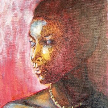Painting titled "femme 10" by Michel Poujol, Original Artwork, Acrylic