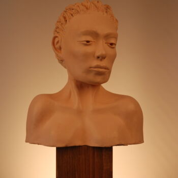 Skulptur mit dem Titel "Anne,dialogue intér…" von Michel Rieb, Original-Kunstwerk, Terra cotta
