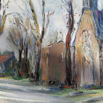 Peinture intitulée "hiver à Villers au…" par Michel Rouillard, Œuvre d'art originale