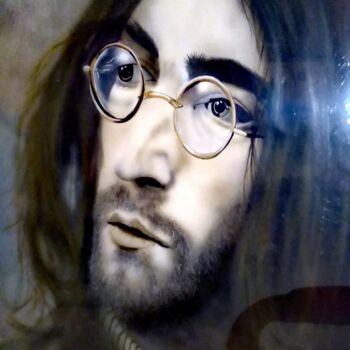 Pintura intitulada "Lennon.jpg" por Michel Ruelle (Aéro), Obras de arte originais, Acrílico