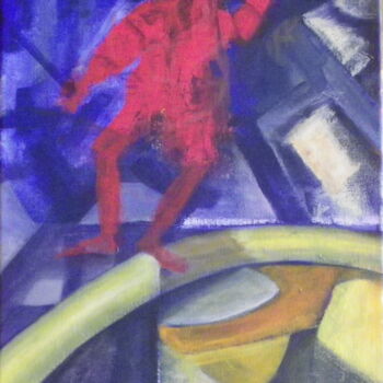 Pintura titulada "L'ESCRIMEUR" por Michel Schreyer, Obra de arte original, Acrílico Montado en Bastidor de camilla de madera