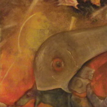 Pintura titulada "La colère des poiss…" por Michel Schreyer, Obra de arte original, Acrílico Montado en Bastidor de camilla…