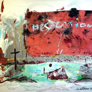 Malerei mit dem Titel "desolation" von Michel Tabanou, Original-Kunstwerk, Acryl