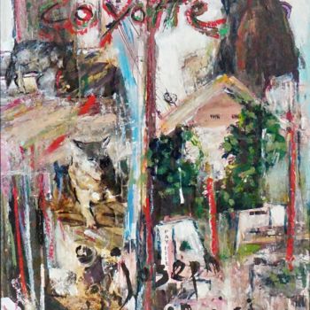 Painting titled "Coyotte - Joseph Be…" by Michel Tabanou, Original Artwork, Ink