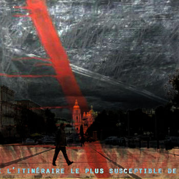 Incisioni, stampe intitolato "j'ai choisi l'itiné…" da Michel Tabanou, Opera d'arte originale, Stampa digitale