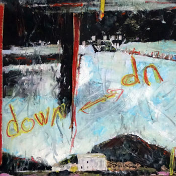 Painting titled "UP ↔ DOWN" by Michel Tabanou, Original Artwork, Acrylic