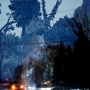 Digital Arts titled "blue night" by Michel Tabanou, Original Artwork, Digital Painting
