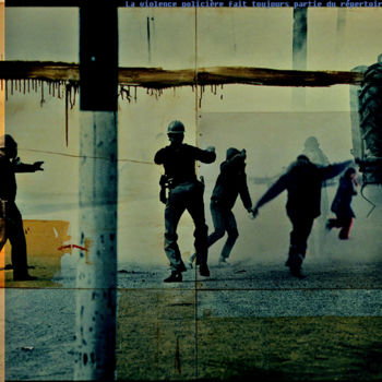 「la violence policiè…」というタイトルのデジタルアーツ Michel Tabanouによって, オリジナルのアートワーク, デジタル絵画