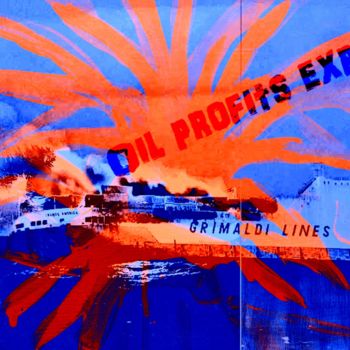 Arts numériques intitulée "oil profits explode" par Michel Tabanou, Œuvre d'art originale, Peinture numérique