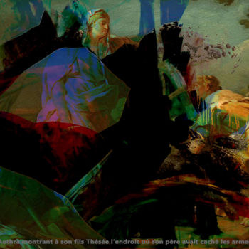 Digital Arts titled "Aethra montrant à s…" by Michel Tabanou, Original Artwork, Digital Painting