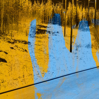 Arts numériques intitulée "crossing the road a…" par Michel Tabanou, Œuvre d'art originale, Peinture numérique