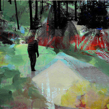 Arts numériques intitulée "looking for happyne…" par Michel Tabanou, Œuvre d'art originale, Peinture numérique
