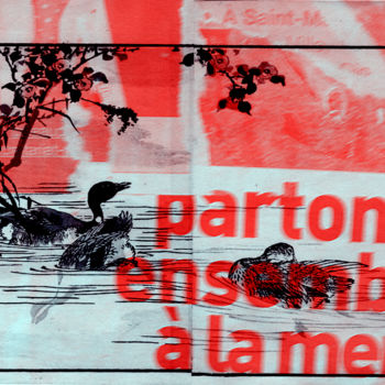 제목이 "partons ensemble à…"인 디지털 아트 Michel Tabanou로, 원작, 디지털 페인팅