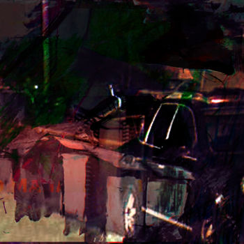 Digital Arts titled "De Kooning driving…" by Michel Tabanou, Original Artwork, Digital Painting