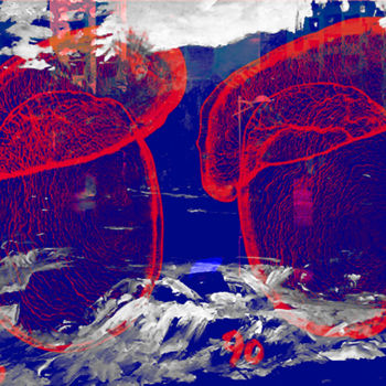 Digitale Kunst getiteld "hallucinogène" door Michel Tabanou, Origineel Kunstwerk, Digitaal Schilderwerk