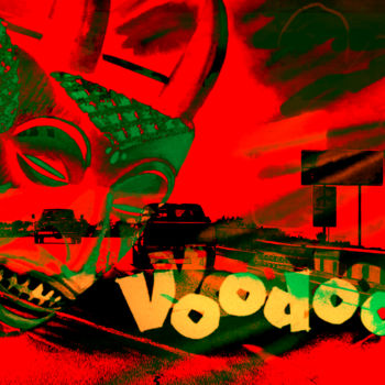 Digitale Kunst mit dem Titel "VOODOO !" von Michel Tabanou, Original-Kunstwerk, Digitale Malerei