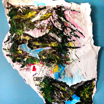 Malarstwo zatytułowany „Rockies Mountains L…” autorstwa Michel Tabanou, Oryginalna praca, Akryl