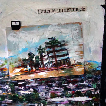 Pintura titulada "l'attente, un insta…" por Michel Tabanou, Obra de arte original, Acrílico