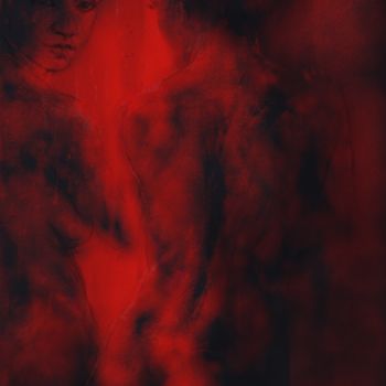 数字艺术 标题为“nude in red 00162-05” 由Michel Thiery (By Daesyl arts), 原创艺术品, 数字油画