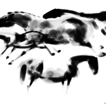 Digital Arts titled "Horse 15" by Michel Thiery (By Daesyl arts), Original Artwork, Digital Painting