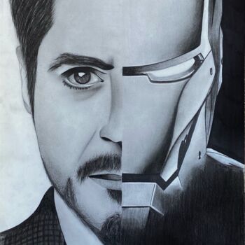 Tekening getiteld "Iron man" door Michela Vincenzo, Origineel Kunstwerk, Grafiet