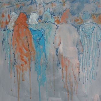 Malerei mit dem Titel "Au Maroc 1" von Michel Adam, Original-Kunstwerk, Acryl