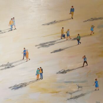 Painting titled "RENCONTRE" by Michel Adam, Original Artwork, Acrylic